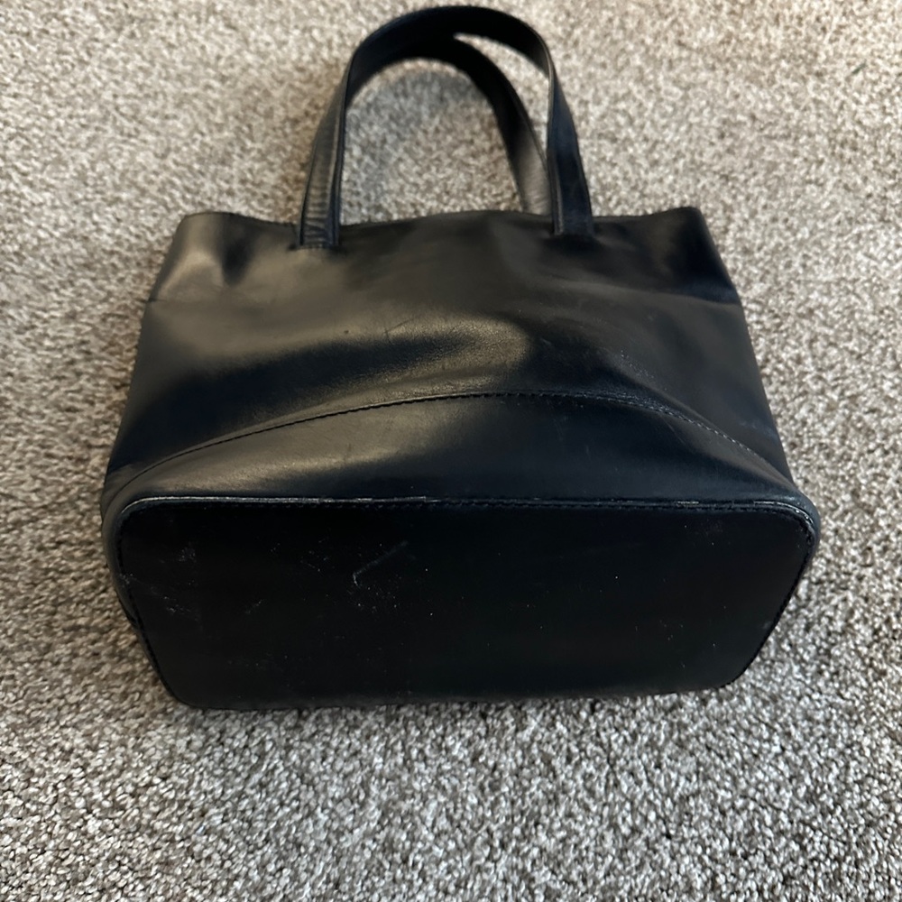 Cole Haan black vintage leather bag. - Picture 7 of 8